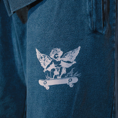 Kidross Angel Snow Wash Oversized Jogger Sweatpants