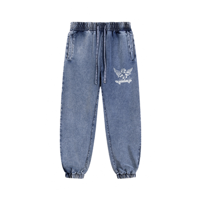 Kidross Angel Snow Wash Oversized Jogger Sweatpants